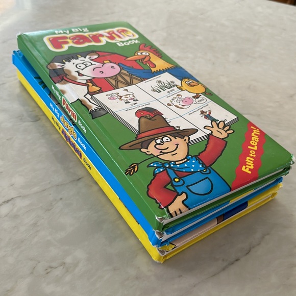 Set of 3 My Big Jungle, Farm, Alphabet Fun to Learn Baby Toddler Hardback Books - Picture 6 of 6